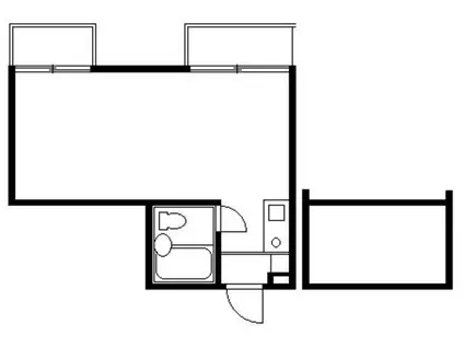 エクセルピア七辻(ワンルーム/1階)の間取り写真