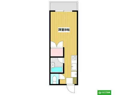 カサデエステ(ワンルーム/2階)の間取り写真