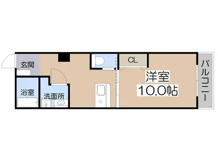 グランデール英II(ワンルーム/3階)の間取り写真