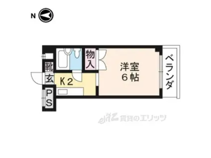 ソレイユダイサン(1K/5階)の間取り写真