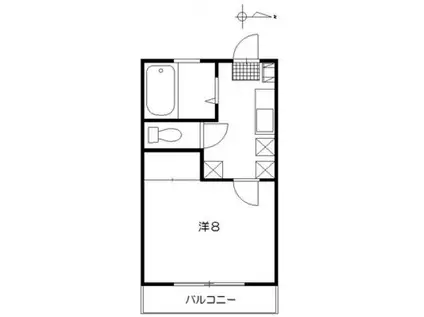 コーポやすくに(1K/2階)の間取り写真