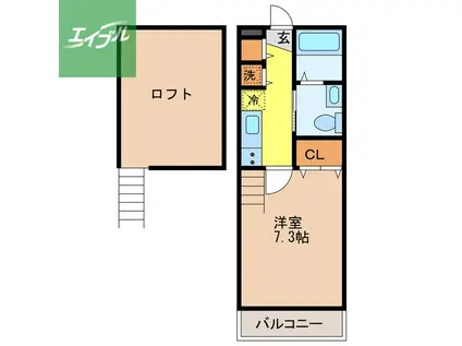 AILE AOYAMA(1K/2階)の間取り写真