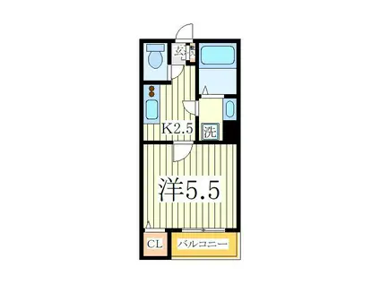 MQUARTO柏(1K/2階)の間取り写真