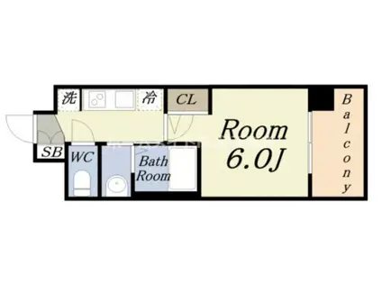 エステムコート難波ウエスト-SIDEIXレデント(1K/12階)の間取り写真