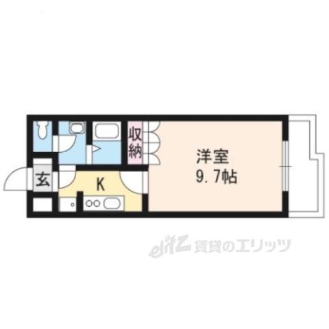 アーバンコーポラス土山(1K/2階)の間取り写真