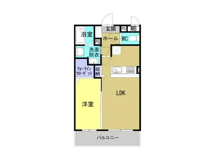 VIVIENDA(1LDK/1階)の間取り写真
