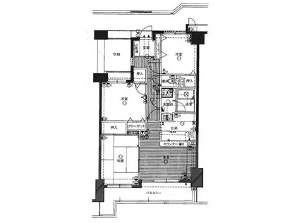 トーカンマンション北九大前(3DK/11階)の間取り写真