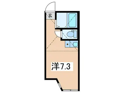 K.F 堀ノ内(ワンルーム/1階)の間取り写真