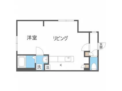 M-STAGE北9条(1LDK/3階)の間取り写真