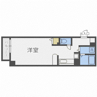 APT-K(1K/5階)の間取り写真