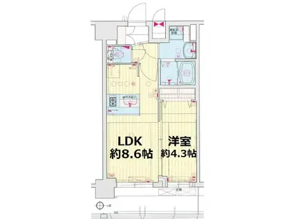 プレサンスTHE KYOTO 彩美(1LDK/7階)の間取り写真