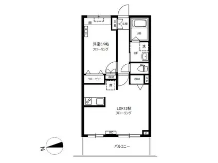 ARK-TERRACE多磨(1LDK/2階)の間取り写真
