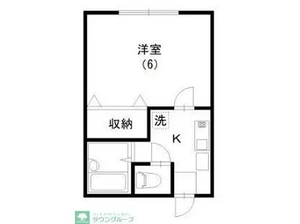 ロックフィールド水引(1K/3階)の間取り写真