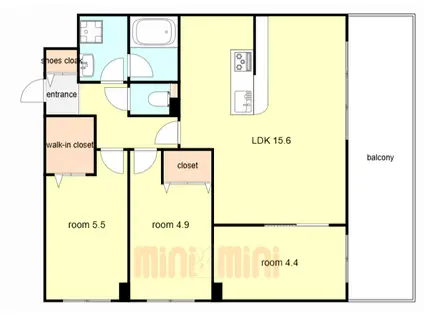 ブライトガーデン(3LDK/1階)の間取り写真