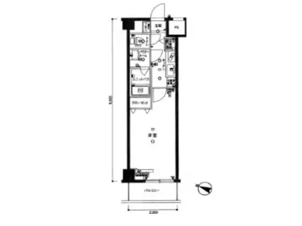 スカイコート板橋Ⅴ(1K/4階)の間取り写真