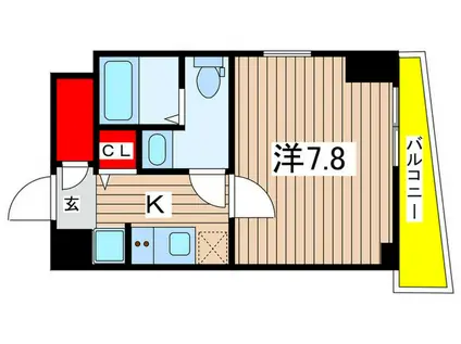 ドゥーエ西大島III(1K/11階)の間取り写真