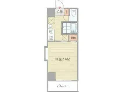 北堀江GGR(1K/4階)の間取り写真