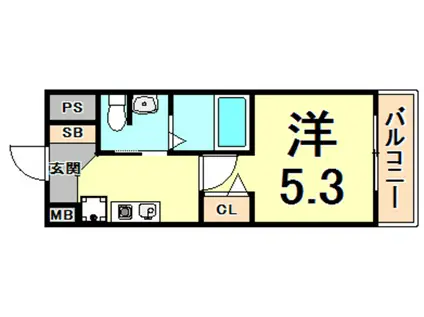 郷土ビル(1K/3階)の間取り写真