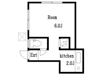 ひふみ荘(ワンルーム/1階)の間取り写真