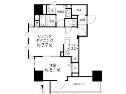 プレール・ドゥーク浅草橋(1LDK/7階)の間取り写真