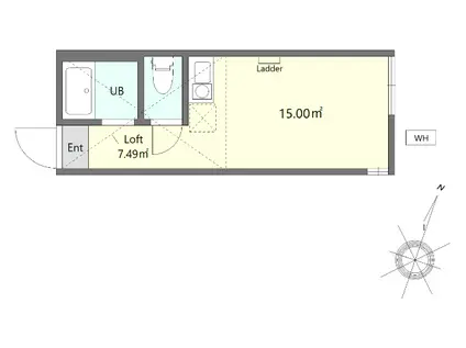南太田チョコレートサンデー(ワンルーム/1階)の間取り写真