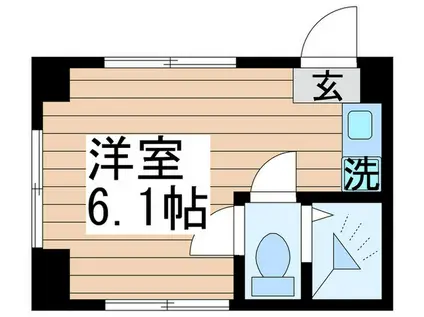 ヴィラ・コクシネル(ワンルーム/1階)の間取り写真