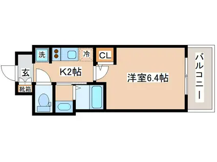 エステムコート神戸ステーションウィズ(1K/12階)の間取り写真