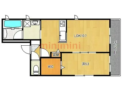 SACHIRU(1LDK/3階)の間取り写真