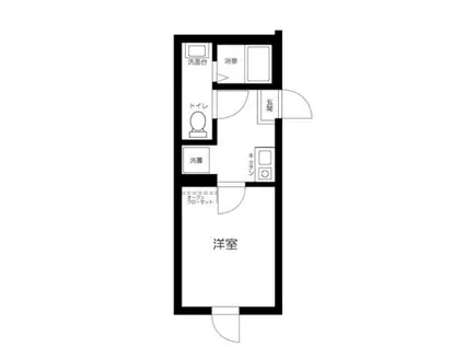 エクラ中台(1K/2階)の間取り写真