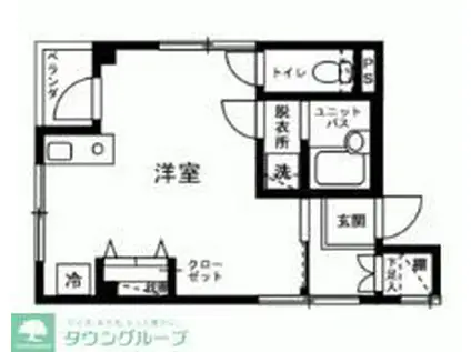 VILLA KOU GETSU (ワンルーム/3階)の間取り写真