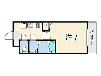 AILE岡場3(1K/1階)の間取り写真