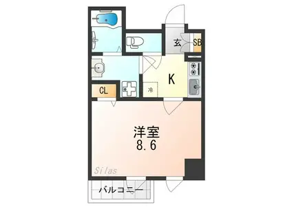 DCガーデン京都西(1K/5階)の間取り写真