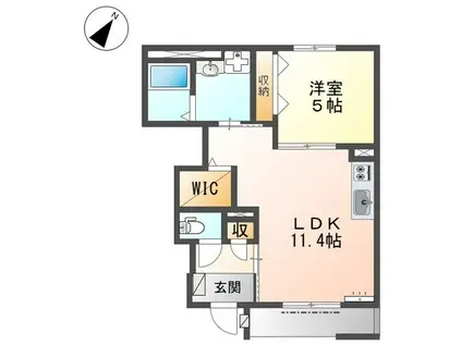 仮西宮市甲子園町アパート工事(1LDK/1階)の間取り写真