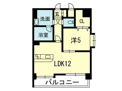 SCHEIN COAT神水(1LDK/1階)の間取り写真