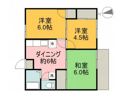 福井アパート B(3DK/1階)の間取り写真