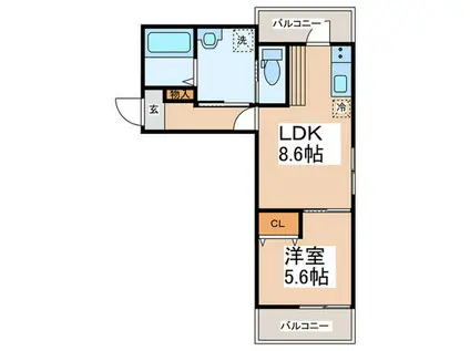 QUIET CRAB HOUSE長津田(1LDK/3階)の間取り写真