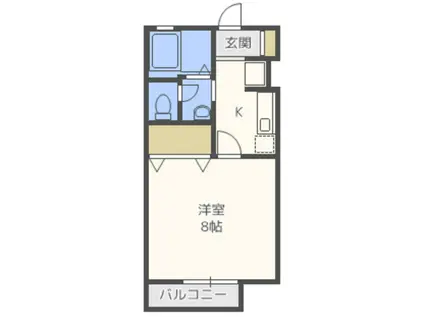 セジュールアミ(1K/1階)の間取り写真