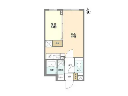 ウェルスクエア祖師ヶ谷大蔵(1LDK/3階)の間取り写真