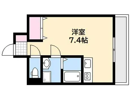 アーバンウエスト広島(ワンルーム/10階)の間取り写真