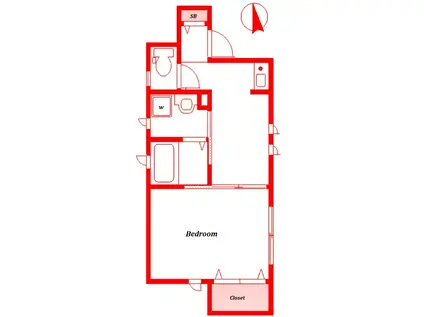 CURAR -クラール-(1K/1階)の間取り写真