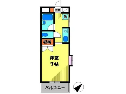 新百合ヶ丘ピア池尻(ワンルーム/2階)の間取り写真