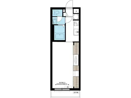 リブリ・東門前(1K/1階)の間取り写真