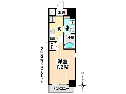 MARCHE I(1K/6階)の間取り写真