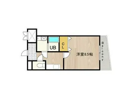 CITY SPIRE浜大津駅前(1K/5階)の間取り写真