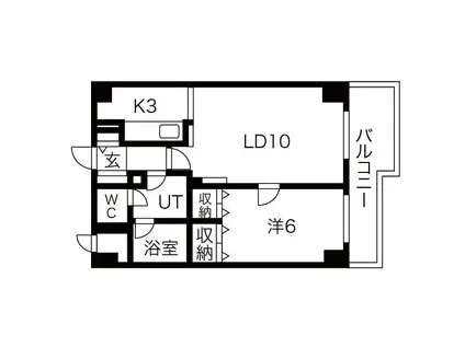 サンクリエN31(1LDK/2階)の間取り写真