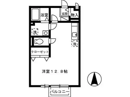 アミティエ・小坂(ワンルーム/2階)の間取り写真