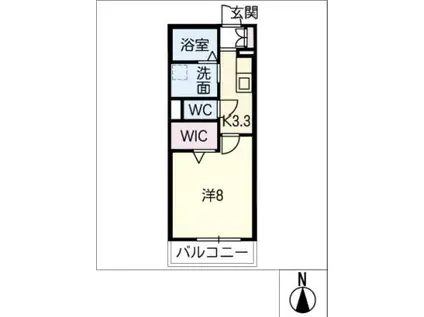 シャーメゾンS(1K/1階)の間取り写真