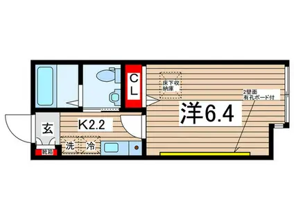 TYヒルズ(1K/1階)の間取り写真