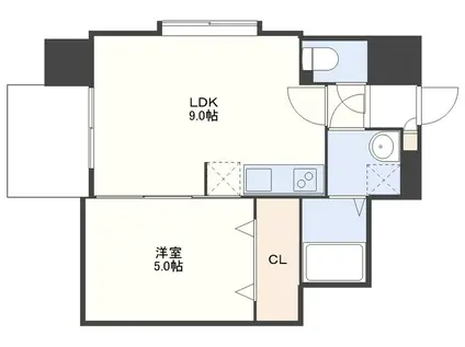716浜口(1LDK/5階)の間取り写真