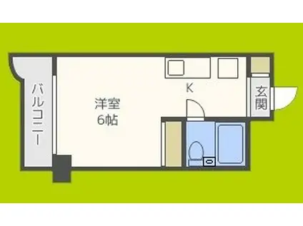 ラ・レジダンス・ド・京橋(ワンルーム/2階)の間取り写真